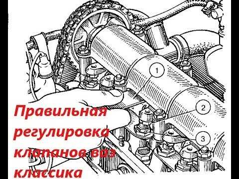 Регулировка зазоров путем подбора толкателей