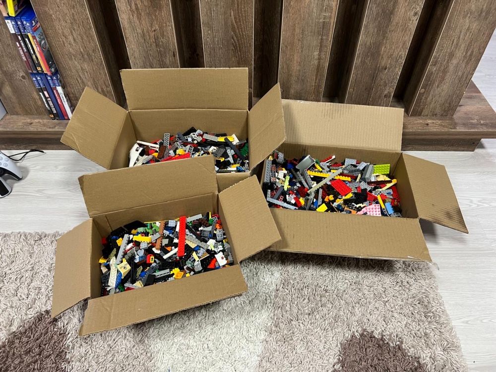 Конструктор лего lego остатки от разных наборов вперемешку 3 коробки