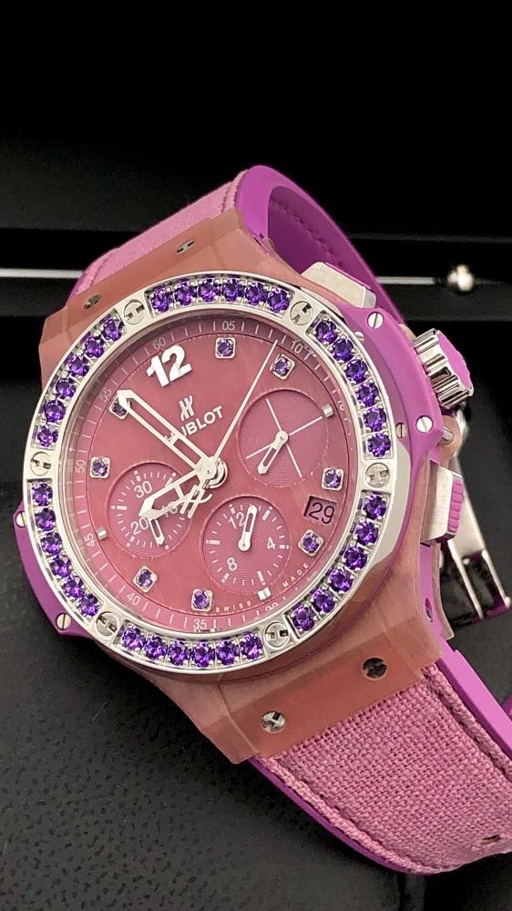 Швейцарске часы Hublot Big Bang Tutti Frutti purple linen