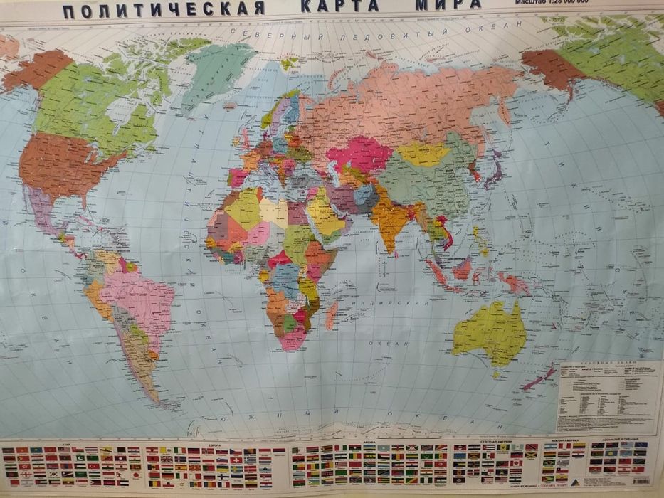 Политическая карта мира! Карта Казахстана!