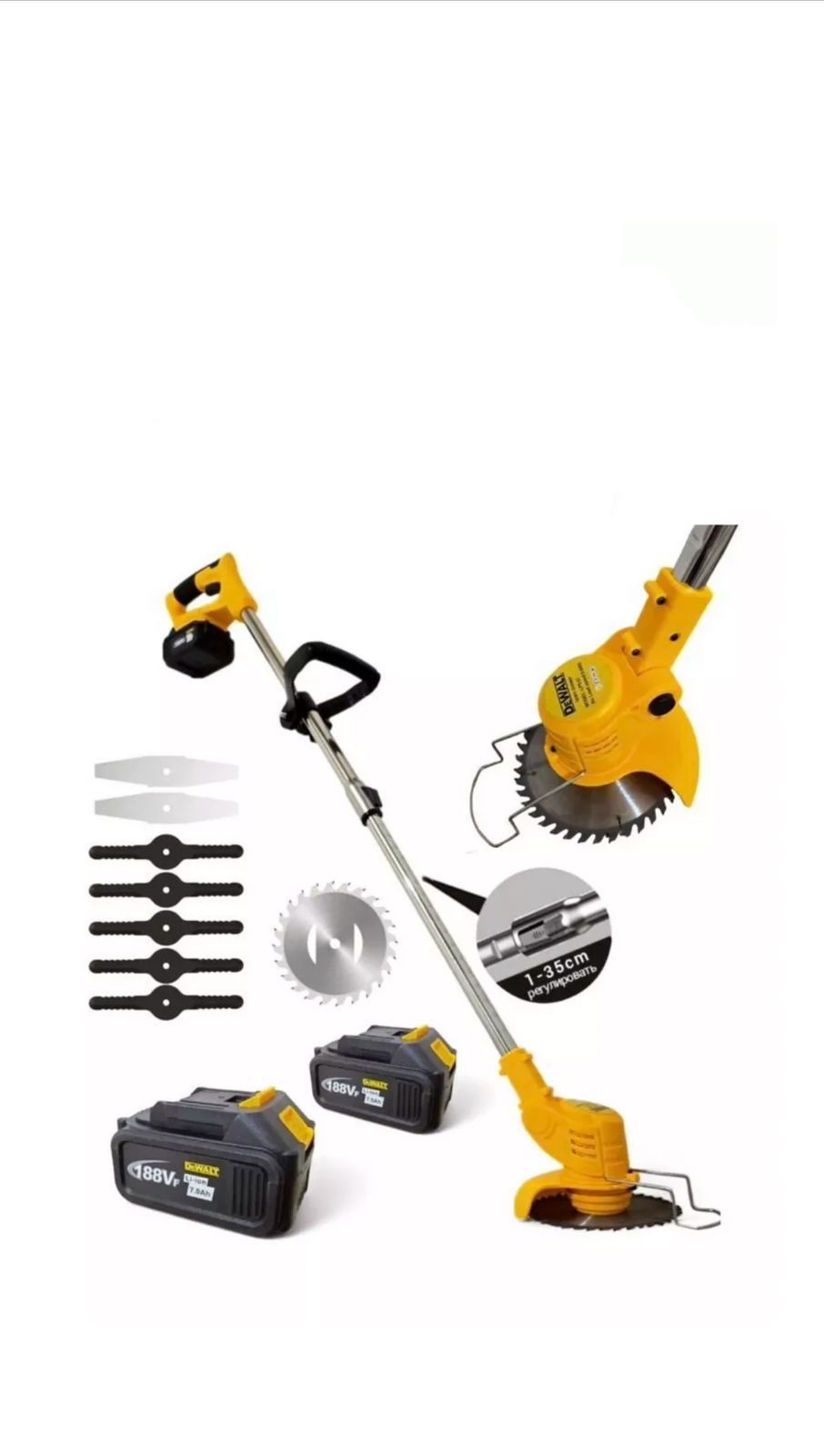 Тример мотокоса. Dewalt. Акумуляторный. Бесщеточный. Хорошего качества
