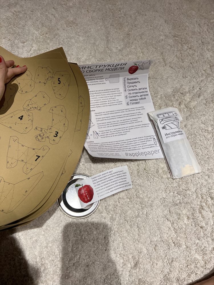 Модель головы лошади из бумаги Apple Paper