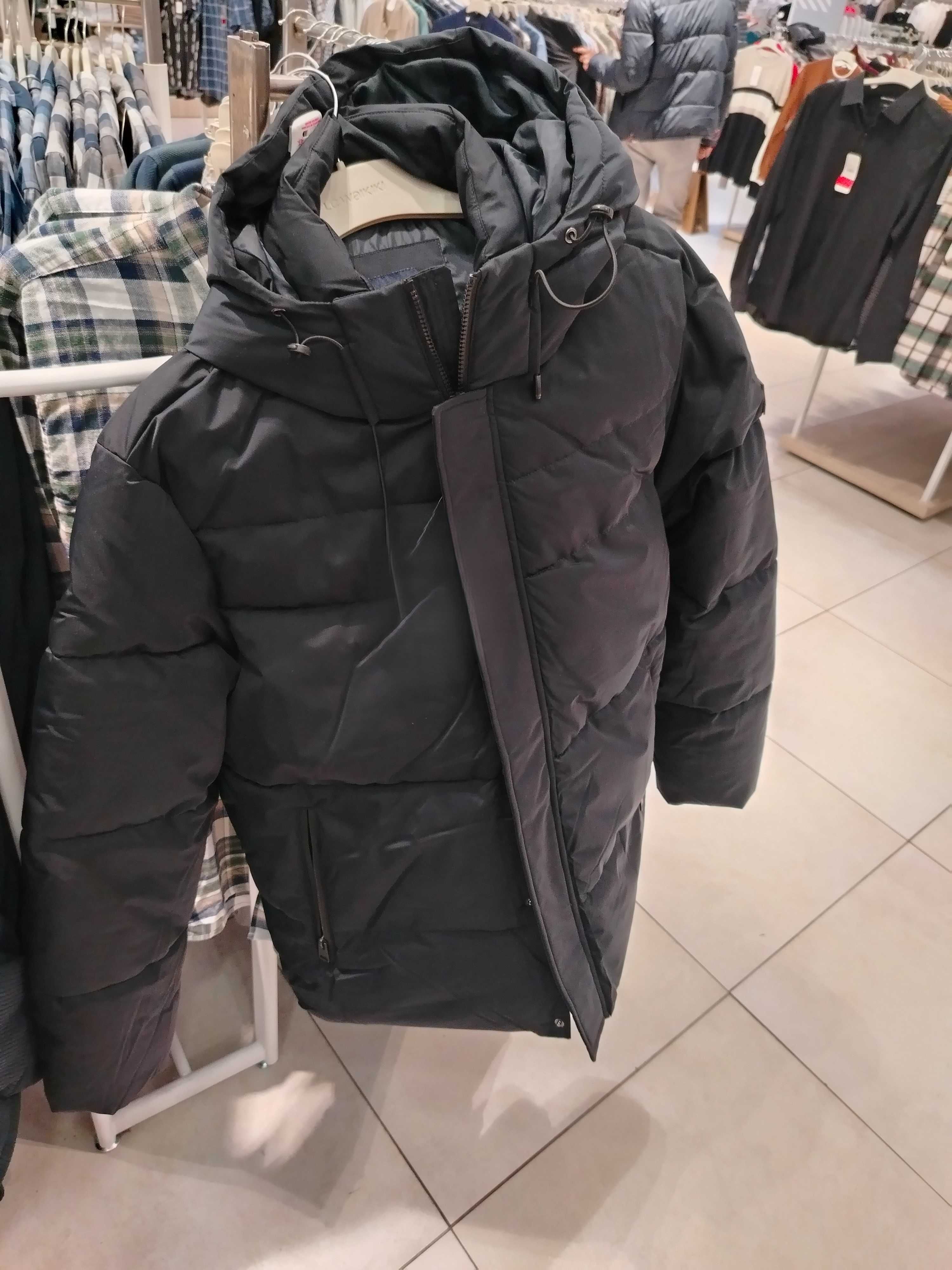 Новый Пуховик/разм - L, XL, 2XL/ куртка с капюшоном осень - весна зима