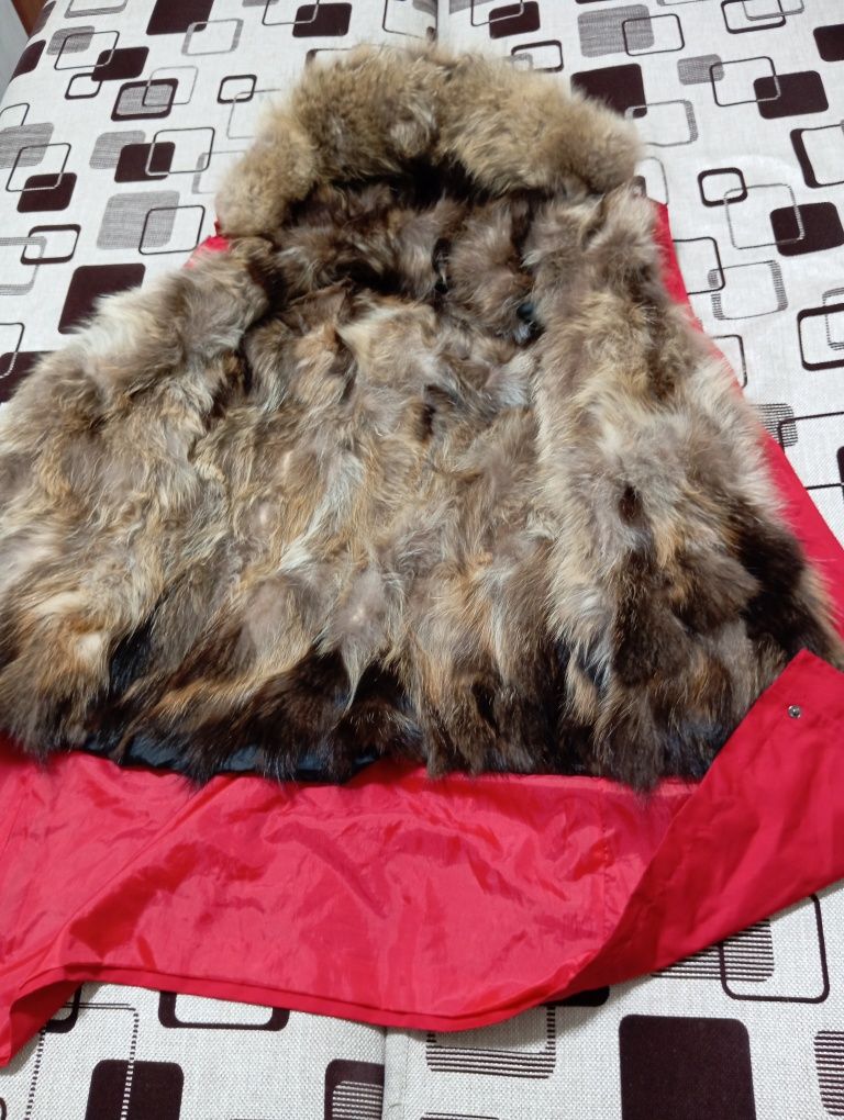 Парка с мехом енот made in Turkey (новая)