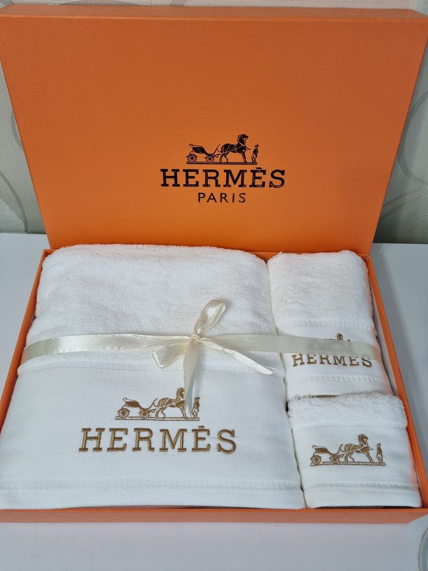 Набор полотенец на подарок Hermes 3в1