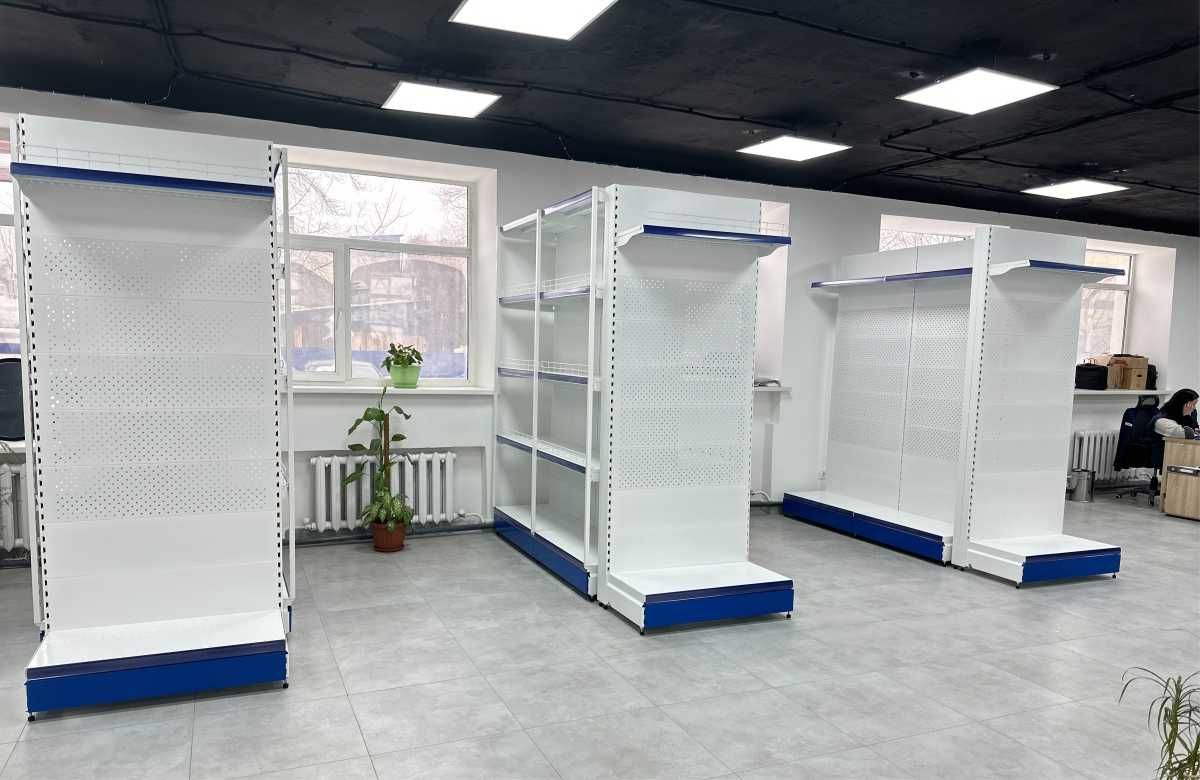 Металлический стеллаж сборный, торговые стеллажи, железная мебель shts