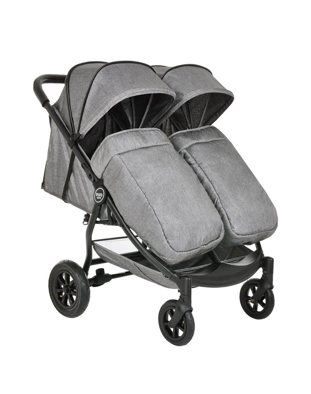 Коляска для двойни Pituso Duocity Air, Grey Metallic (Серый Металлик)