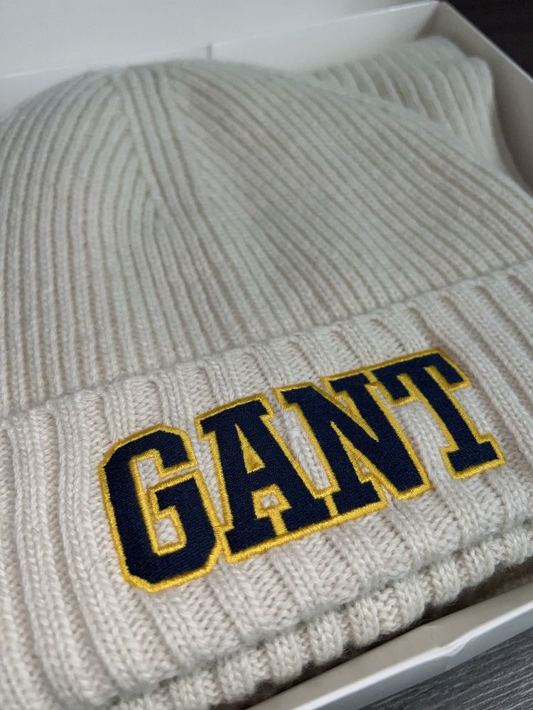 Gant шапка и шарф набор новый