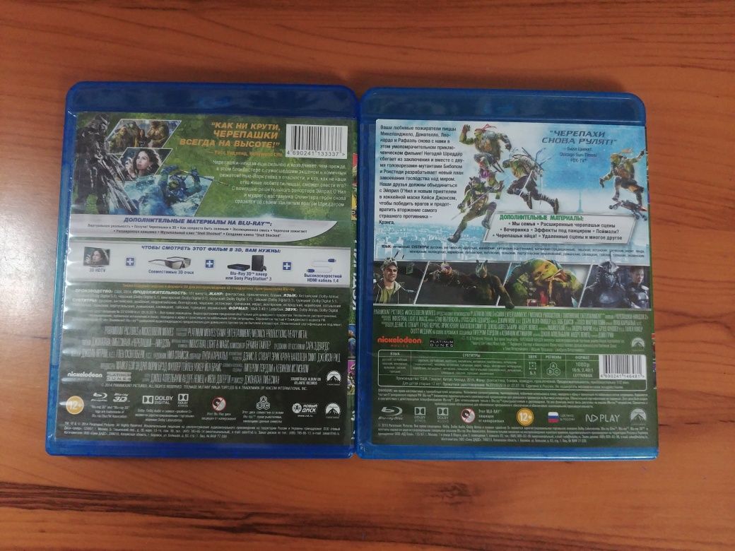 Продаю Bluray Черепашки Ниндзя 1 , 2 . ( 2 Bluray)