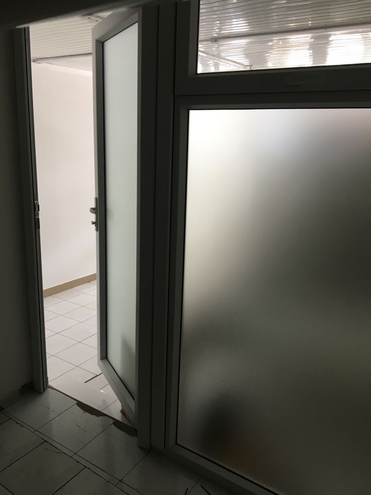 Стеклопакет витраж с дверью