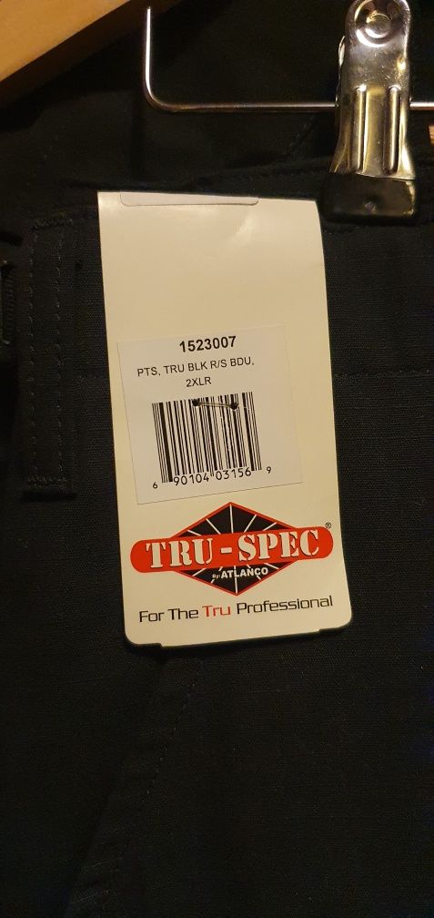 Tru-Spec куртка и брюки, черные, 2XL, новые.