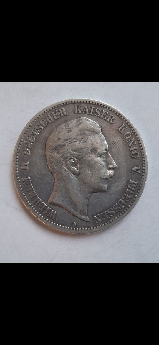 Серебро 5 марок 1898 года.