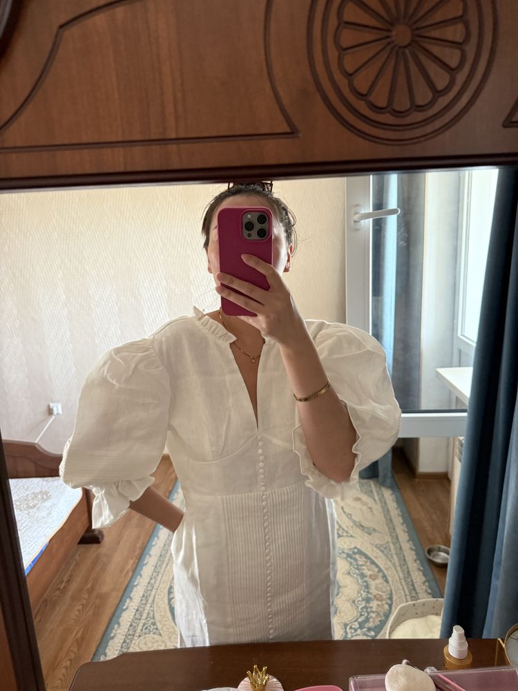 Платье в французском стиле из 100%  льна