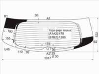 Стекло заднее с обогревом NISSAN TIIDA 5D HBK 04-14 Nissan Tiida