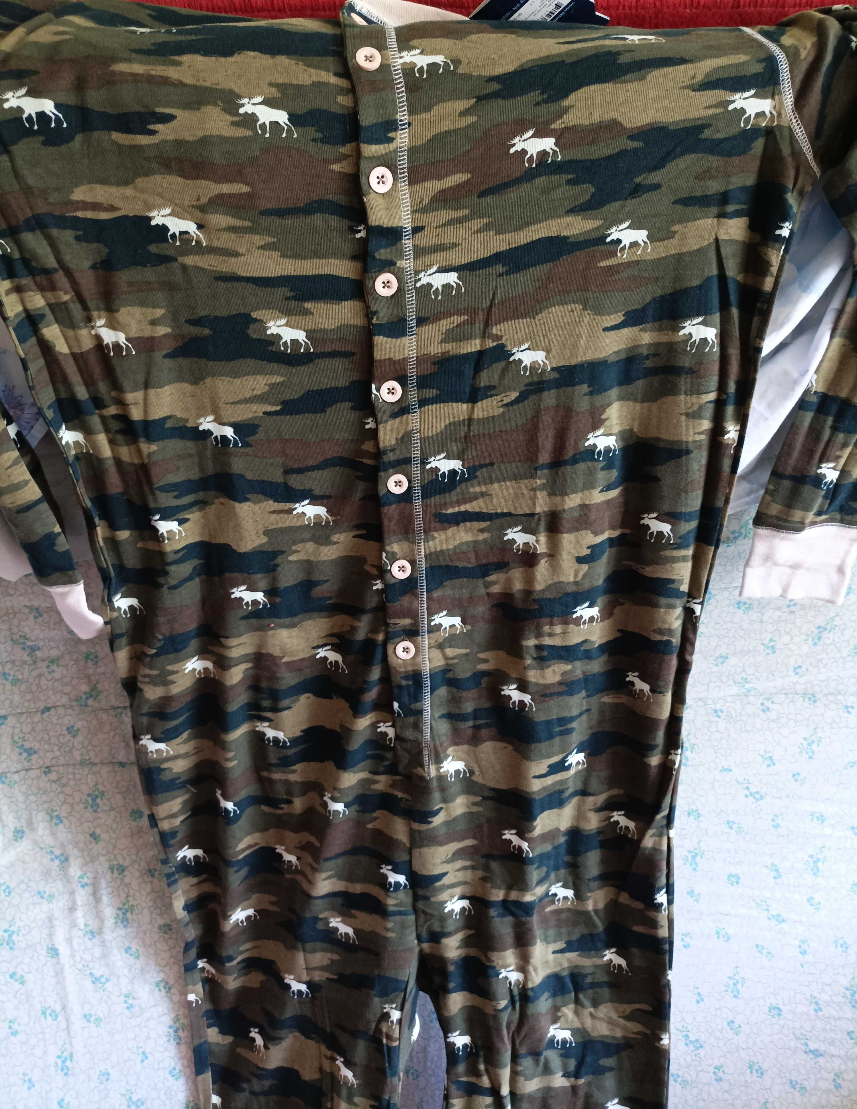Пижама комбинезон military камуфляж 100% хлопок мужская женская XL XXL