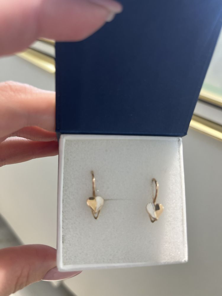 Продам серьги золотые детские