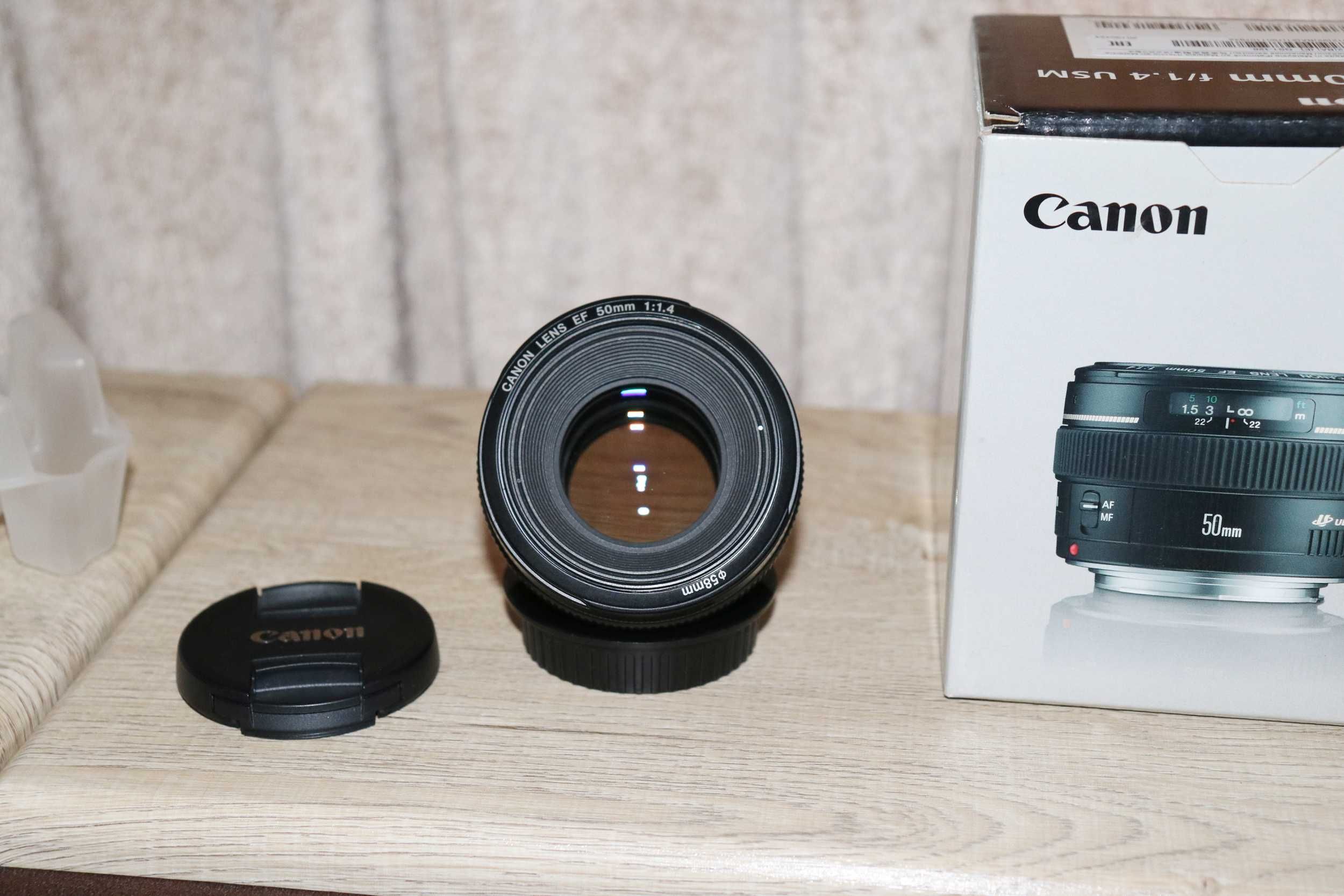 Объектив Canon 50mm 1.4. В коробке. Новый. Портретник