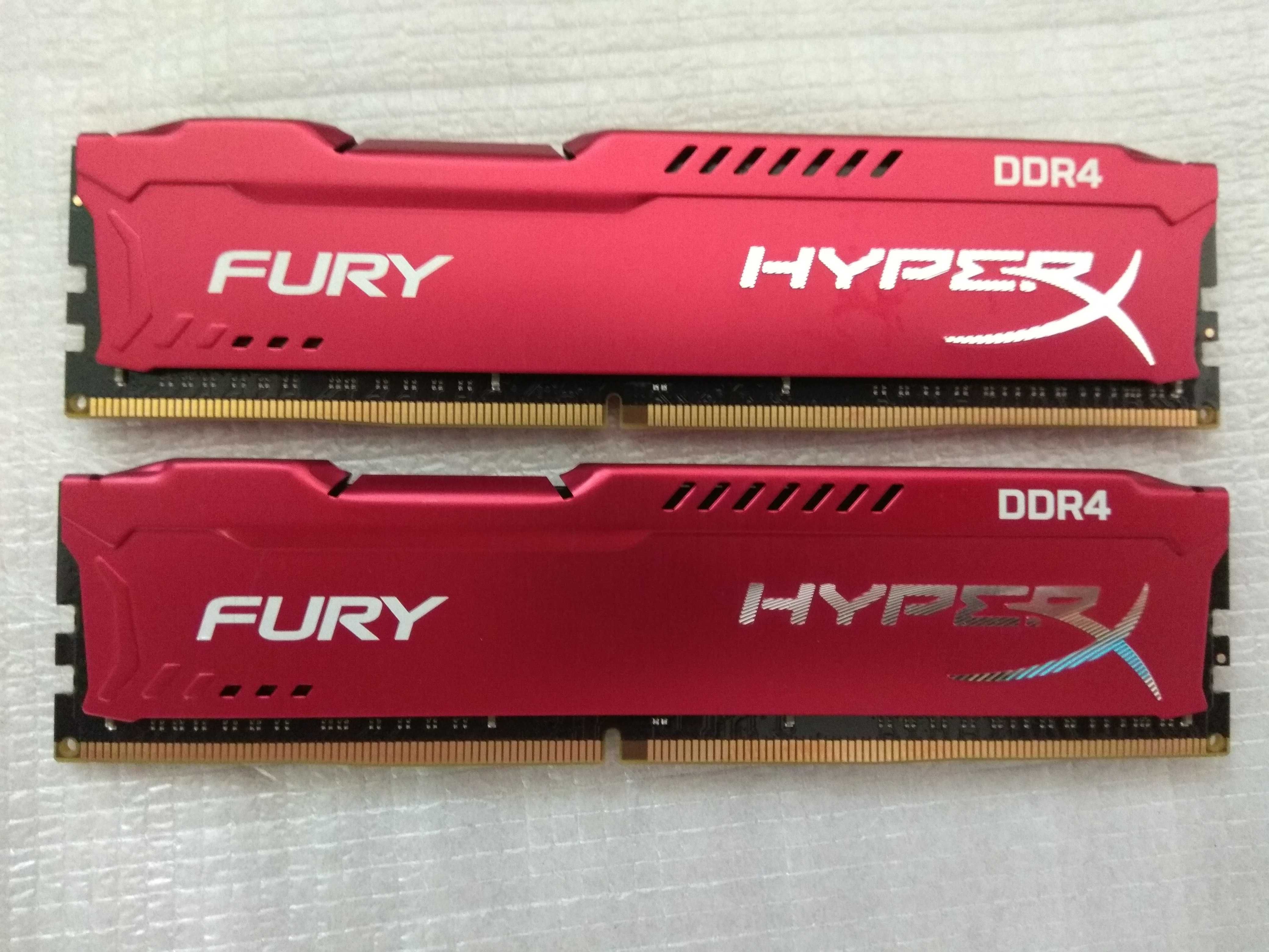 Продам ОЗУ HyperX Fury, 32Гб (2*16), DDR4, 2400 МГц, 19200 Мб/с.