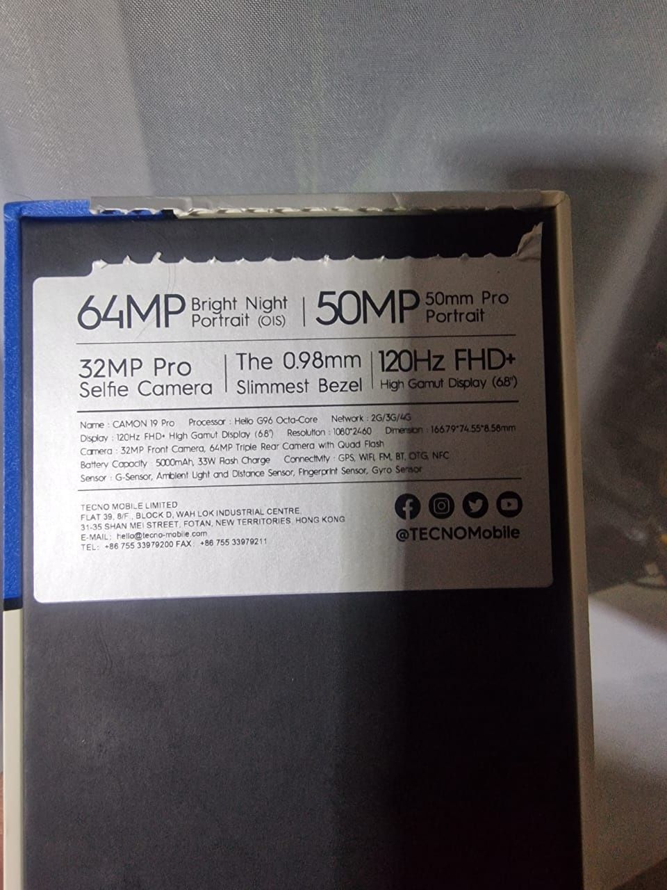 Смартфон Tecno Camon 19 Pro