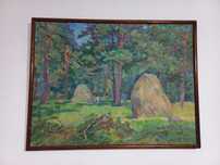 Картина Кеслер М.Л. "Стога" холст,масло 52×68