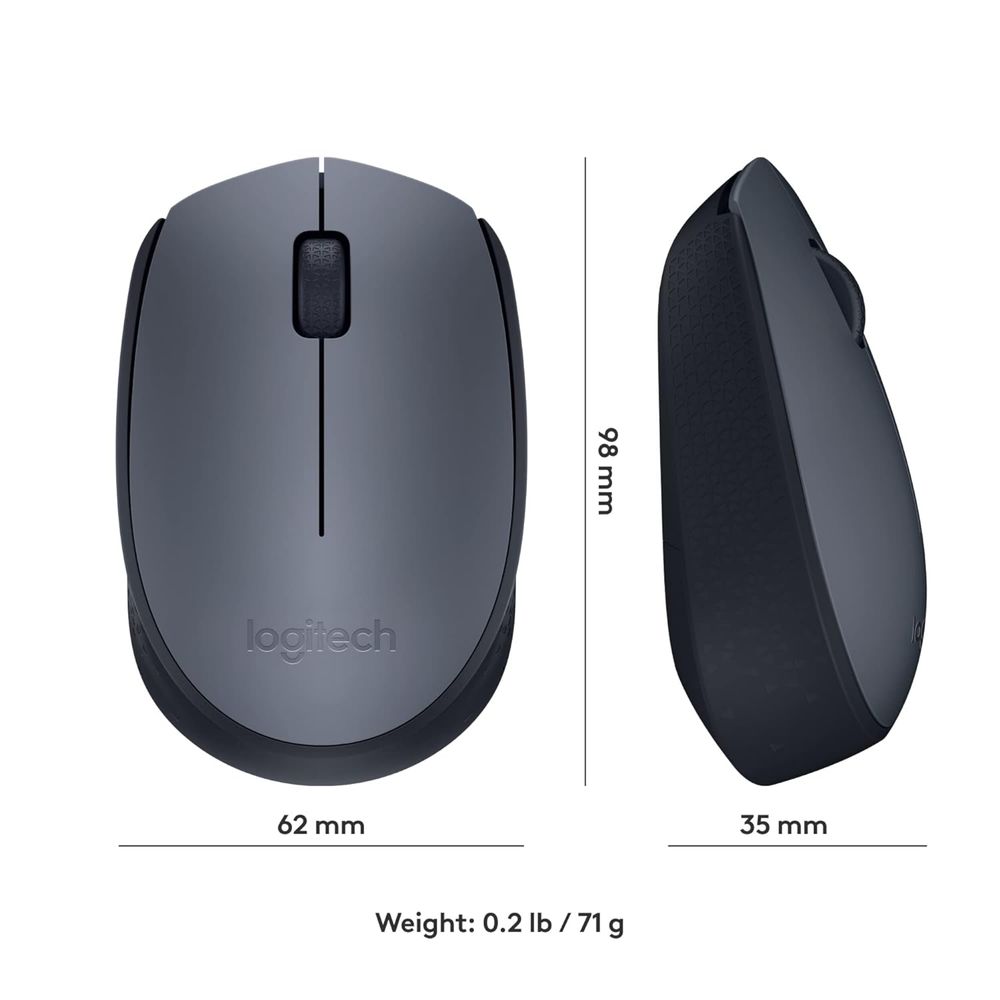 Мышь беспроводная оригинальня Logitech M170, серый