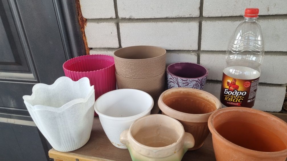 Продам горшки для цветов,  новые и б/у