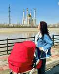 Каляска красная в хорошем состоянии!