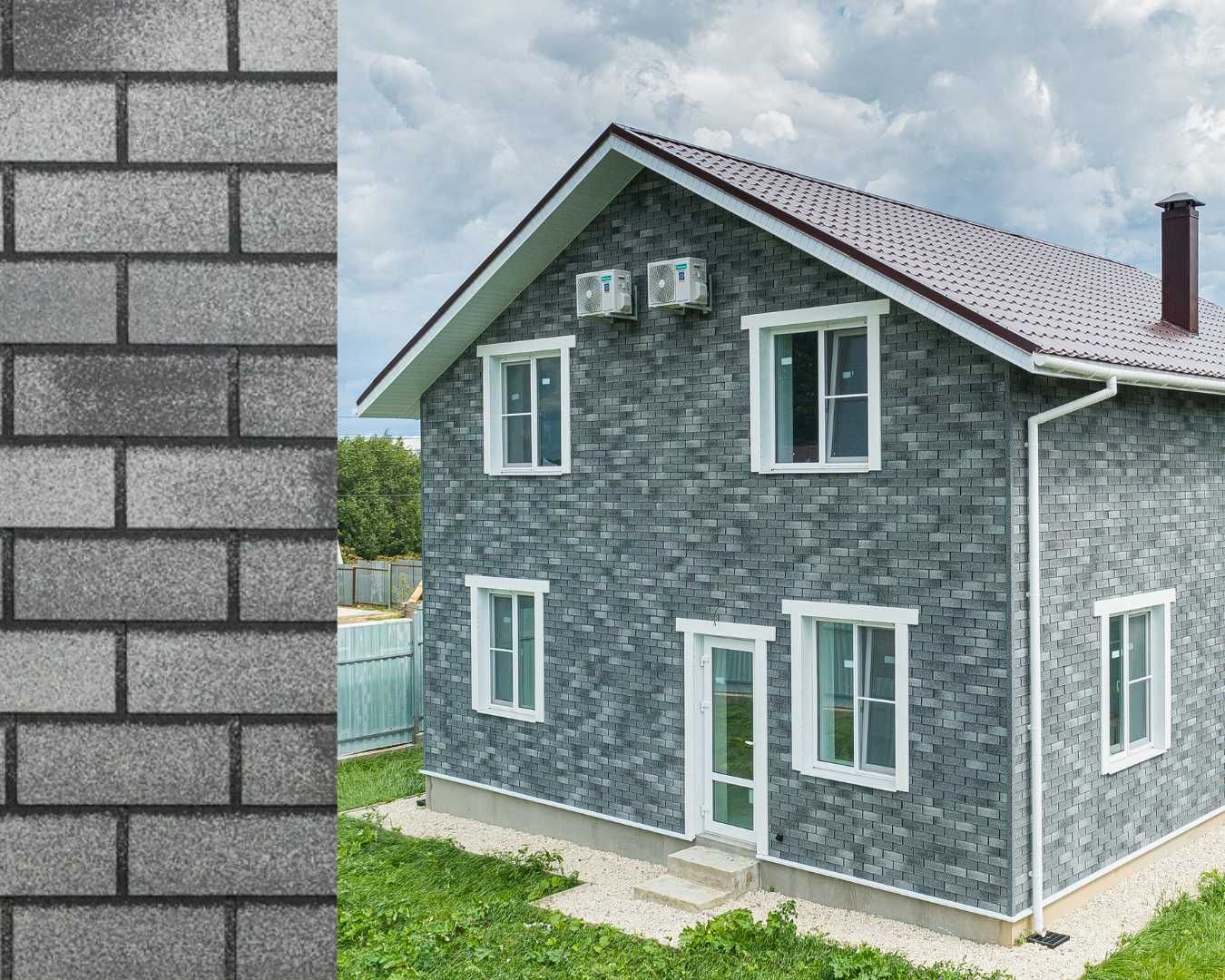 Фасадная плитка под кирпич Хауберк, панели, сайдинг, облицовка