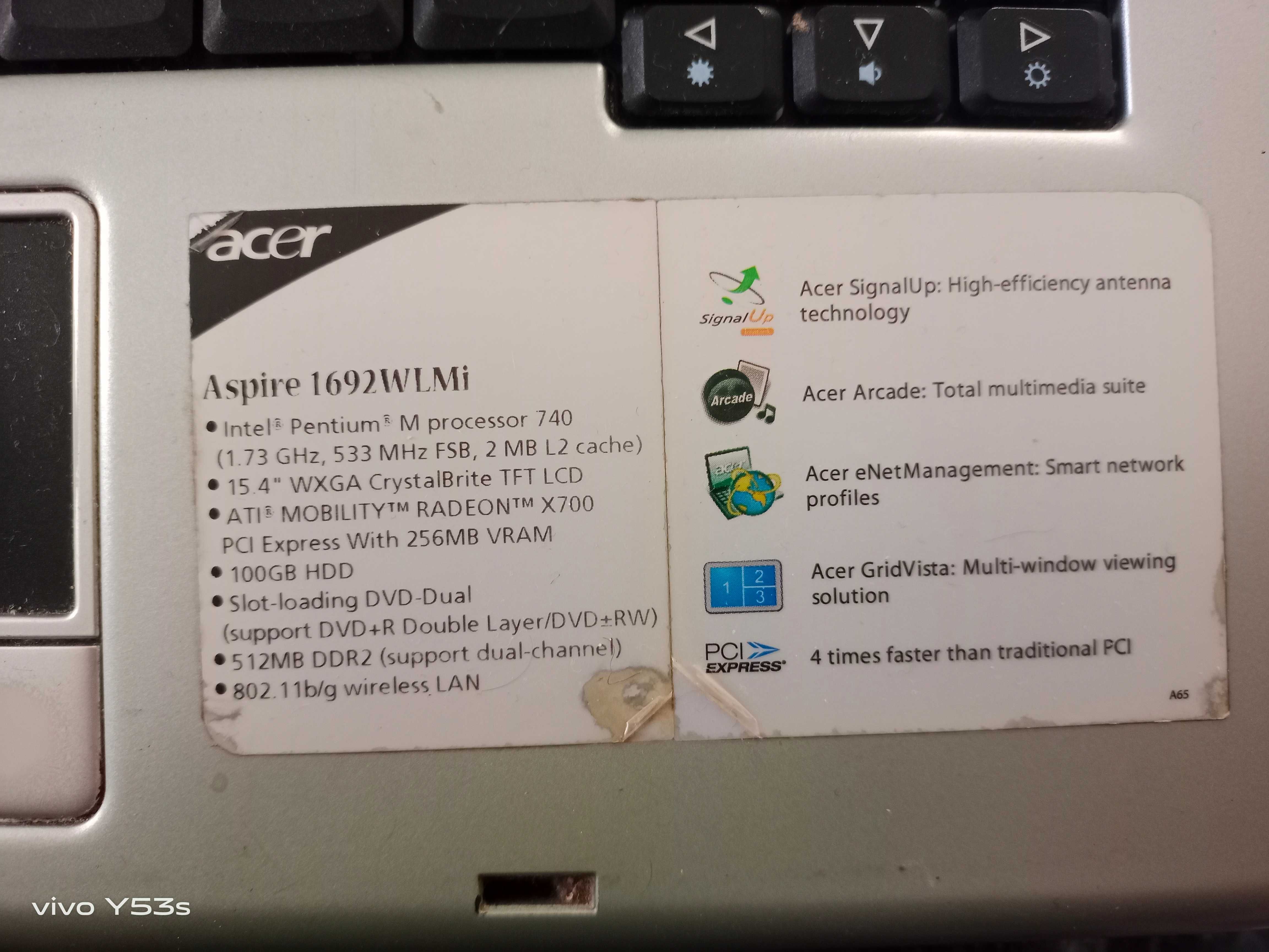 Ноутбук Acer нулевых