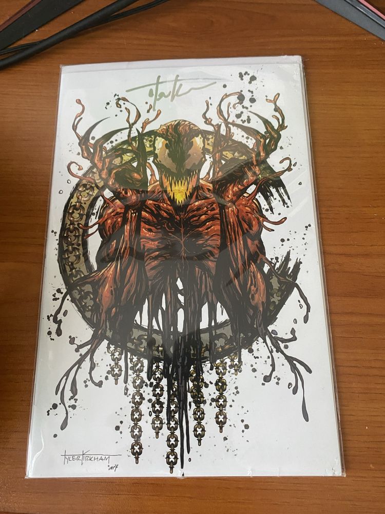 Комикс в альтернативной обложке с автографом Carnage Venom