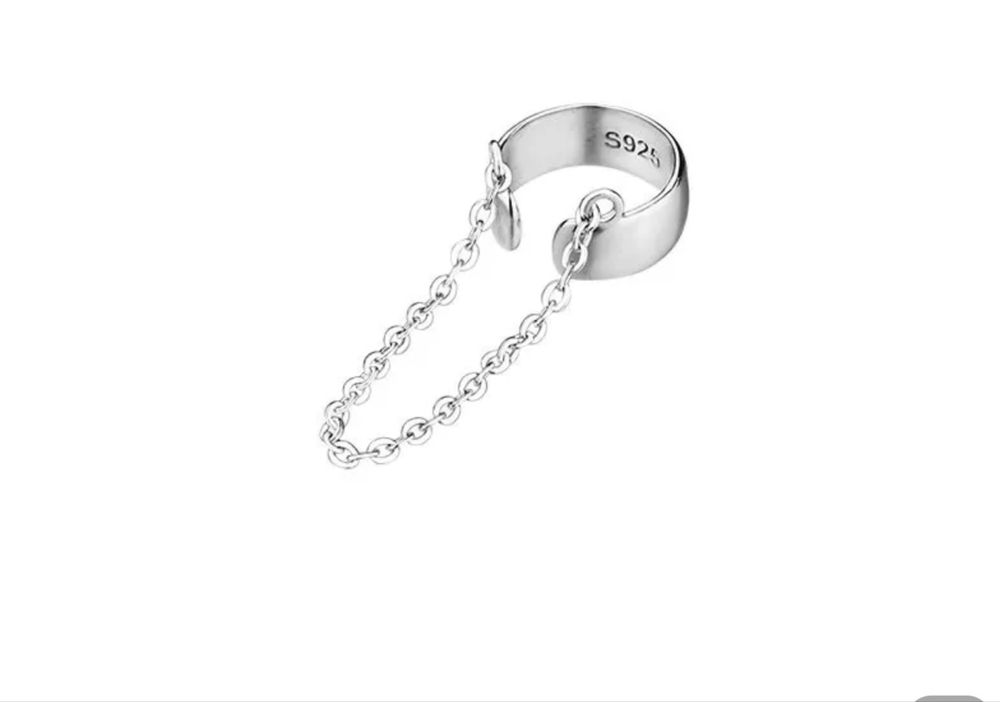 Серьги кольца серебро 925 пробы. Каффы. Новый. Подарок на новый год!