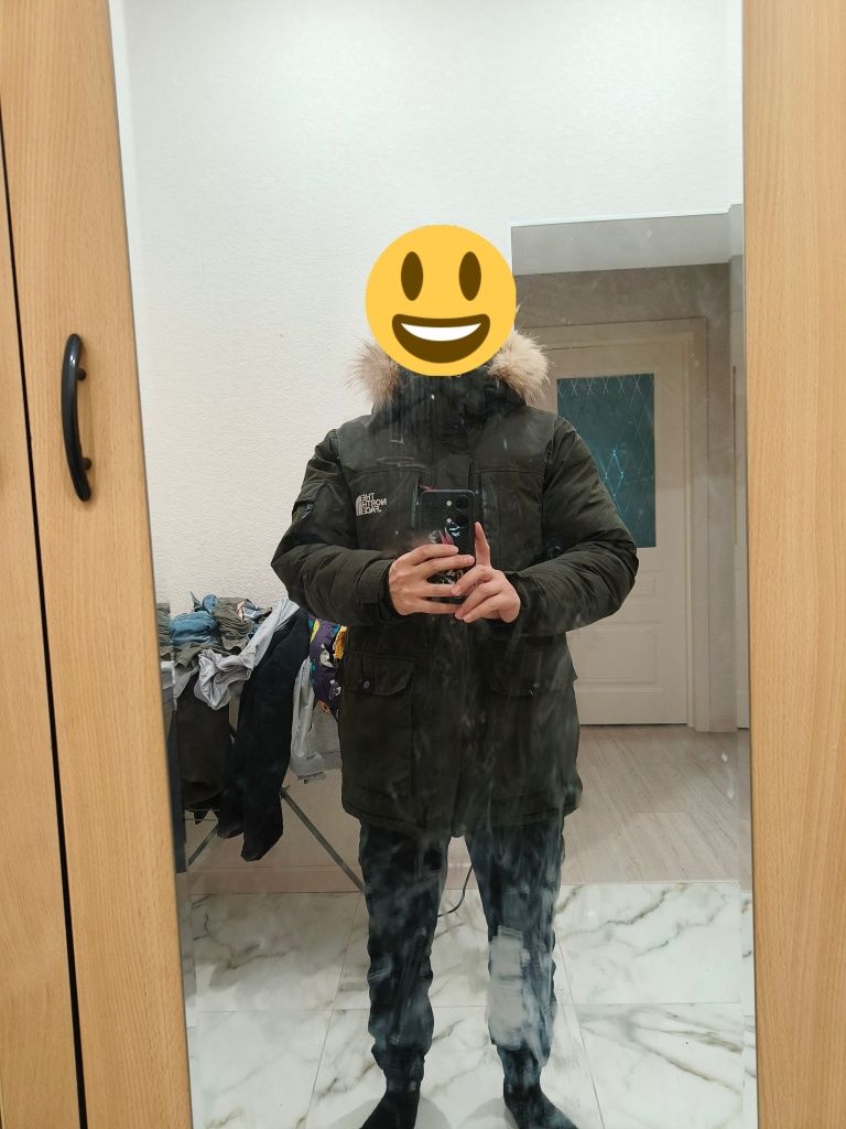 Продам тёплую зимную куртку tnf 50 размер