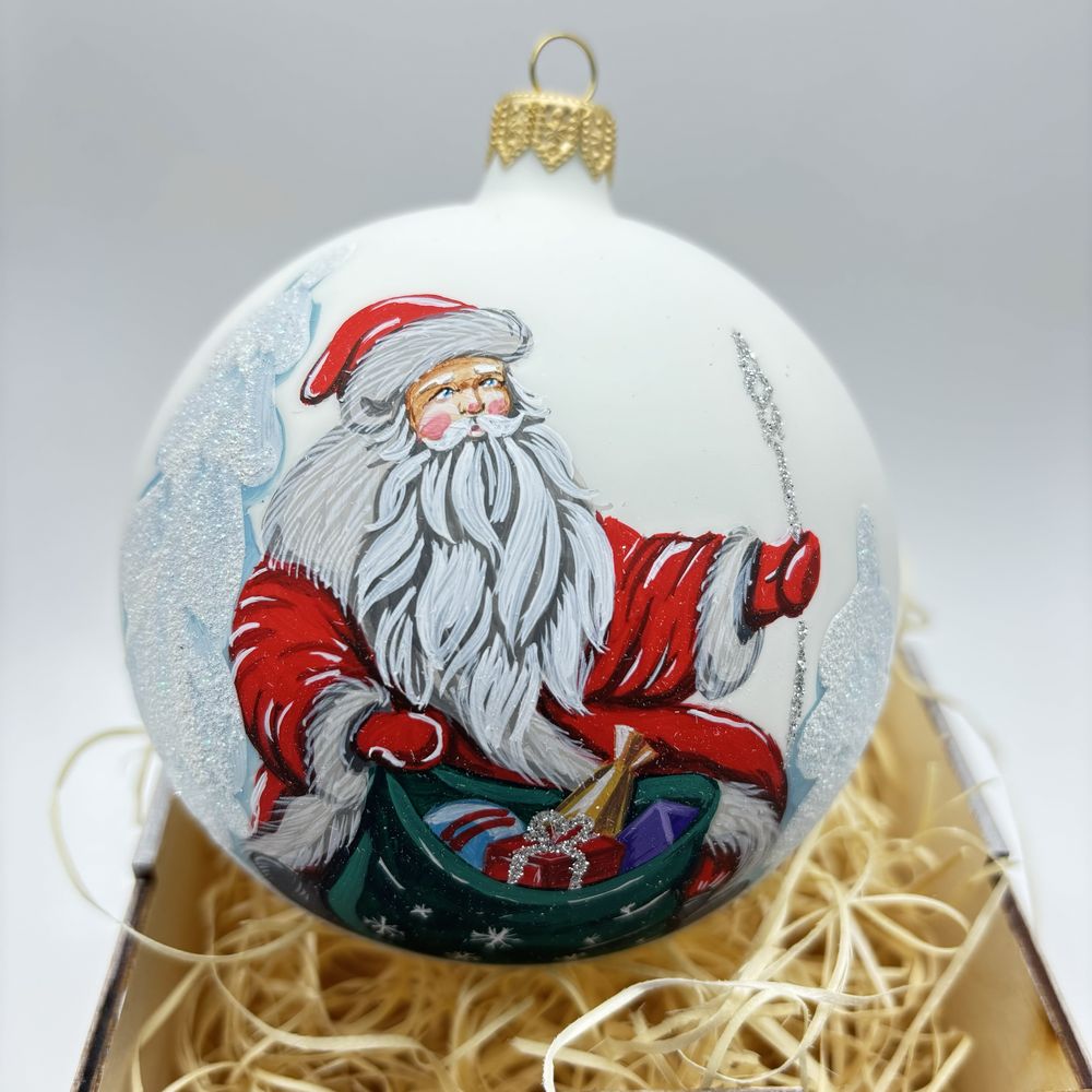 Елочные новогодние игрушки из стекла. Ручная работа.