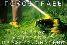 Покос травы спил кустарников