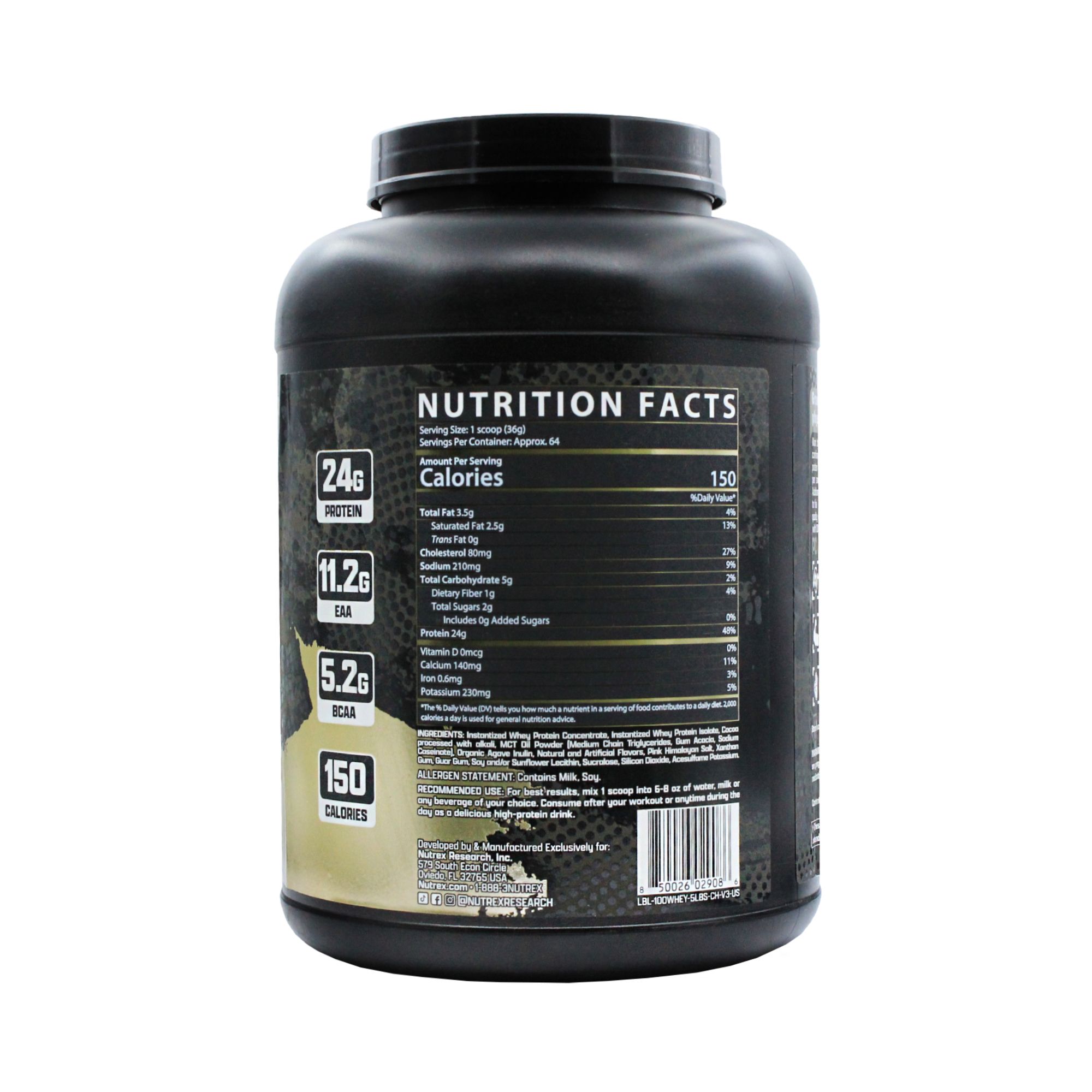 Протеин сывороточный Nutrex 100% Whey Protein 64 порций 2270 гр