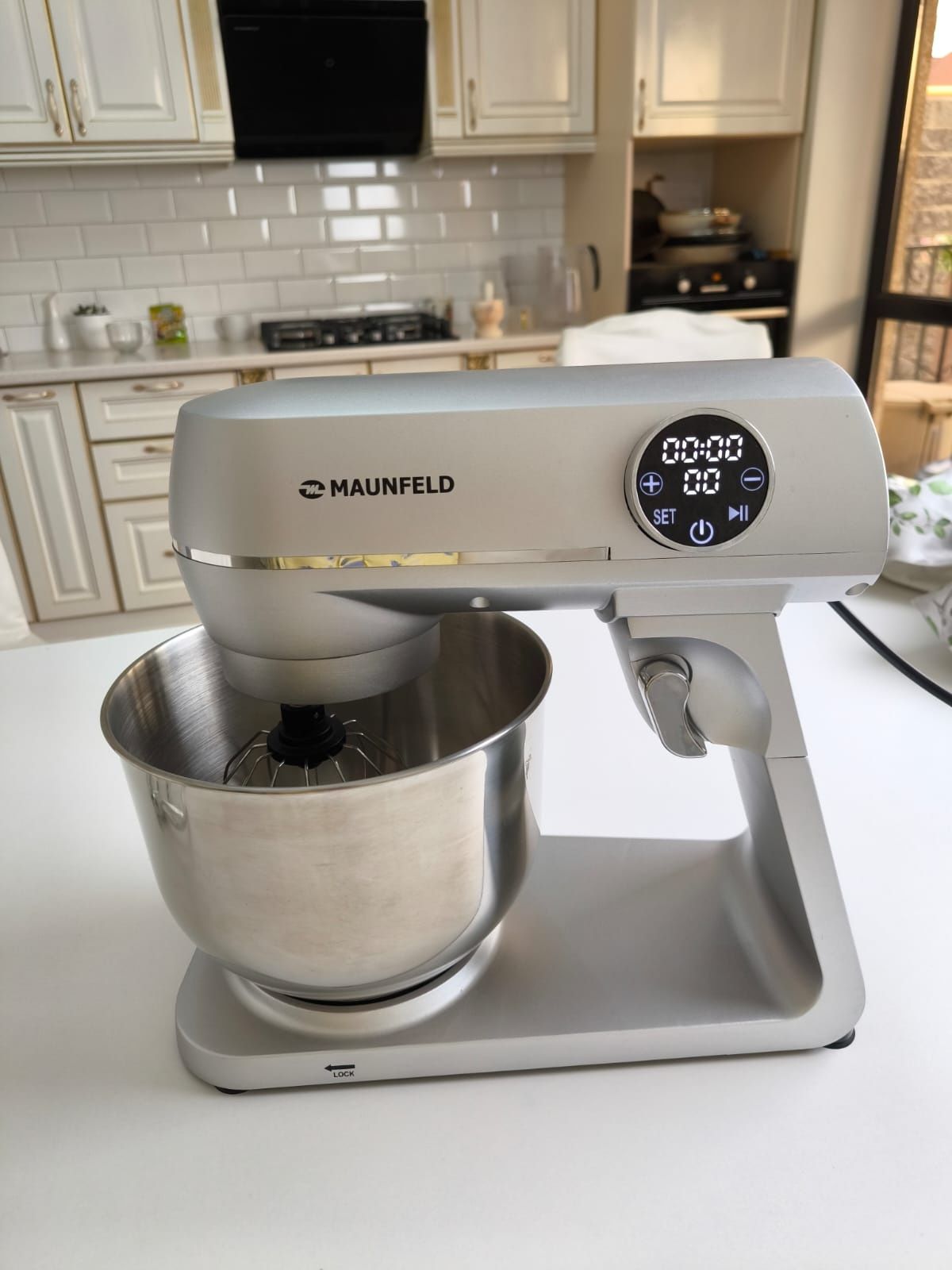 Миксер MAUNFELD MF-423SS серый с LCD дисплеем