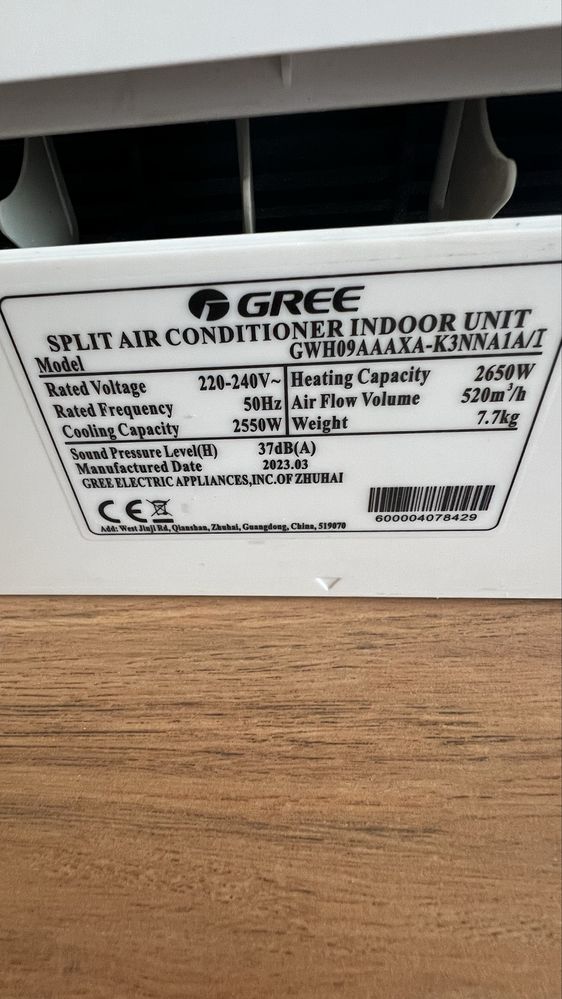 Продам кондиционер Gree «9» до 25 кв.м.