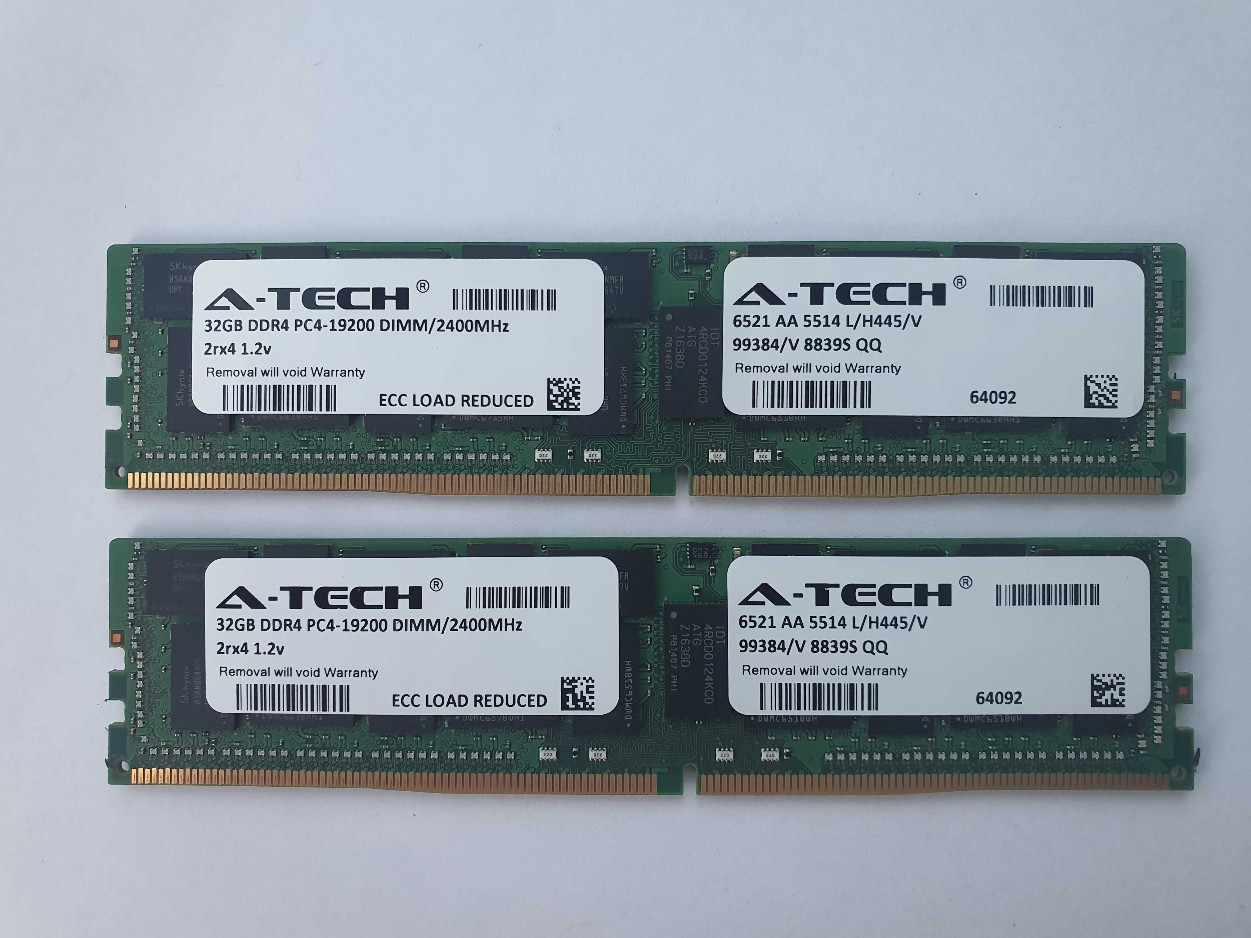 Оперативная память A-Tech DDR4 32 ГБ LRDIMM 2400 МГц (новая)