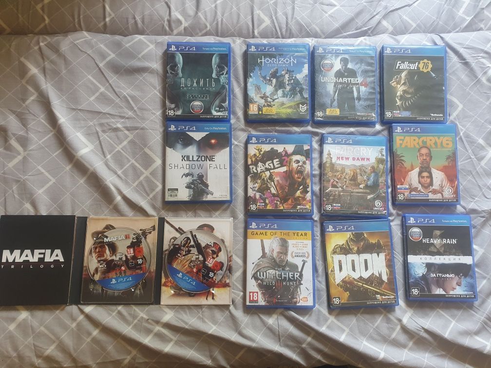 Диски с играми ps4