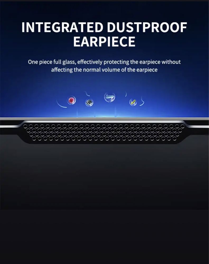 Защитное стекло на iPhone 15 Pro Max с установочным инструментом