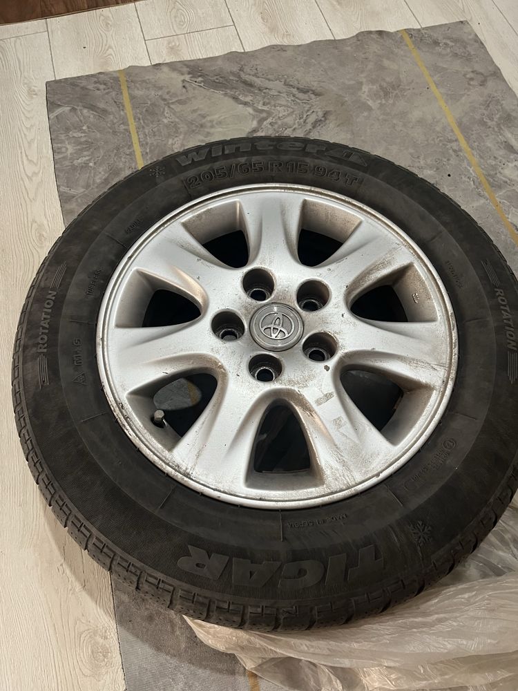 Титановые диски r15 + зимний резина 4 шт.