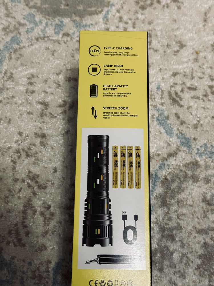 Лазерный мощный фонарик Coba 300W
