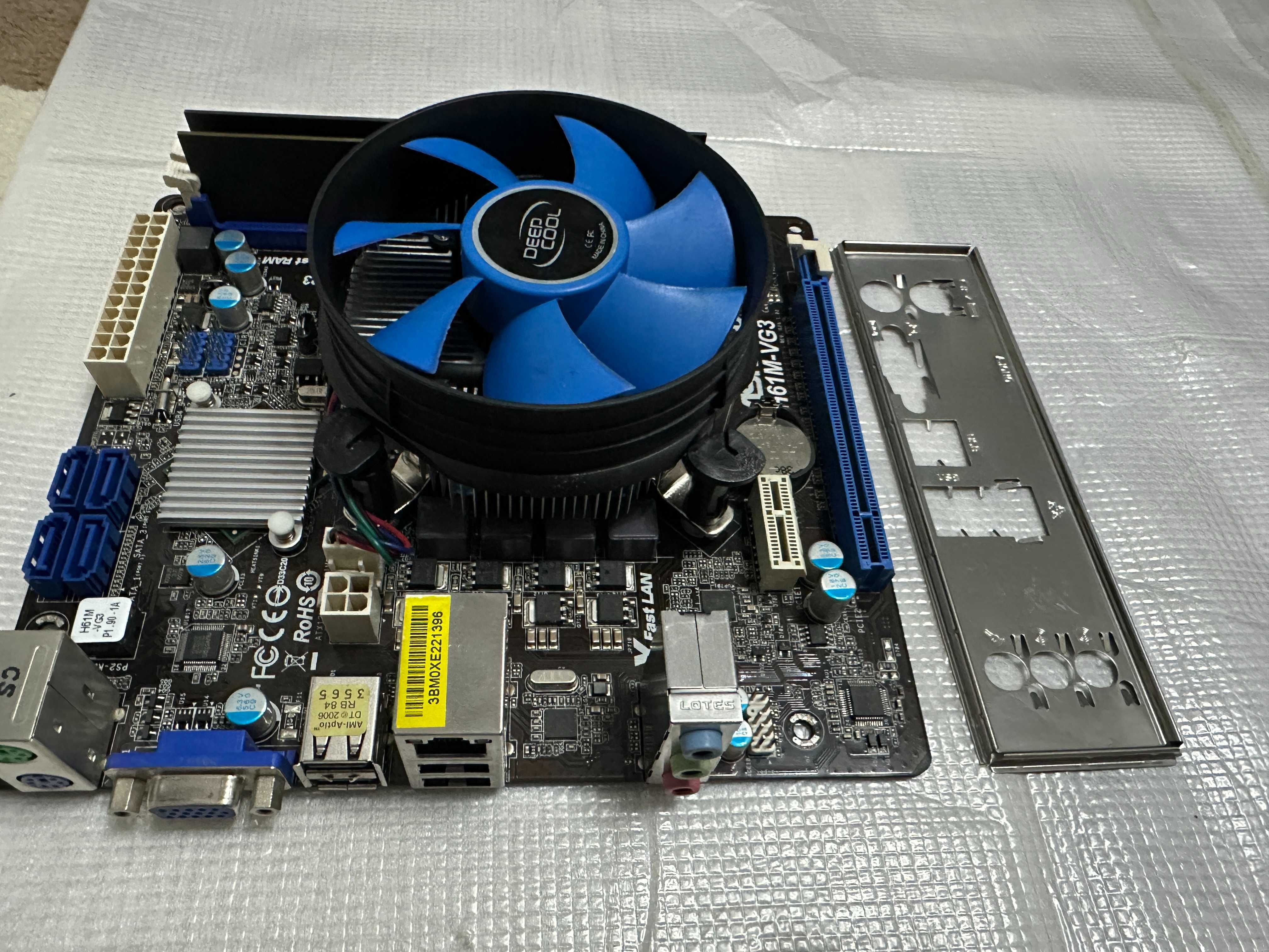 Материнская плата ASUS ECS i5 3330\3340\3470 DDR3 8Gb + кулер