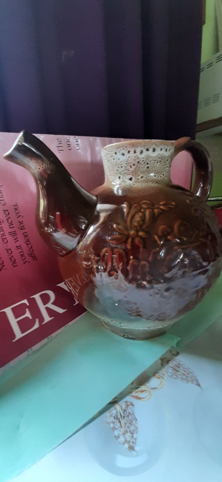 !!Красивейший глиняный чайник.