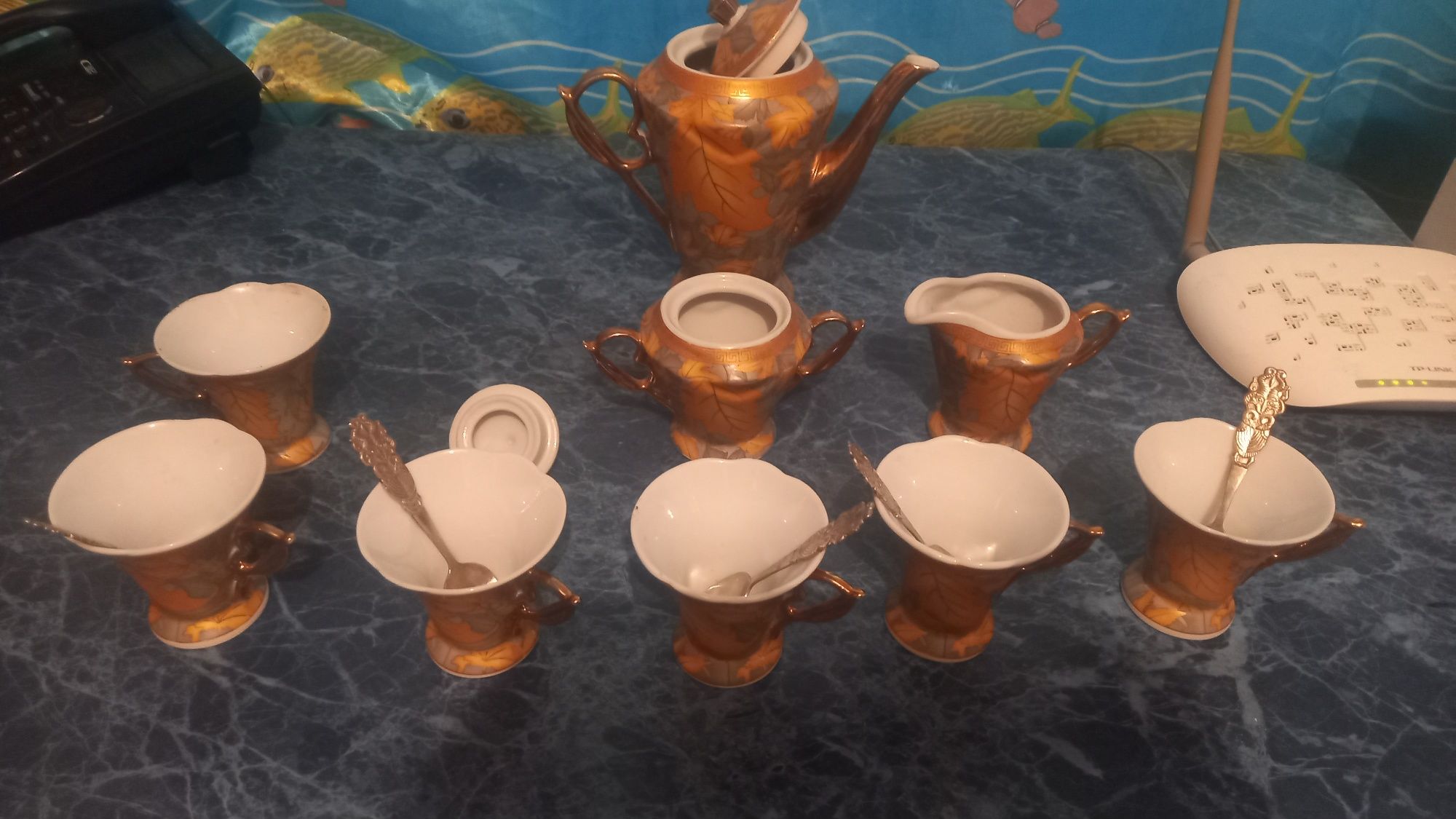 Кофейный сервиз  Yamasen Gold Collection fine porcelain Japan
