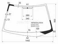 Стекло лобовое MITSUBISHI LANCER 4/5D 00-07 Mitsubishi Lancer