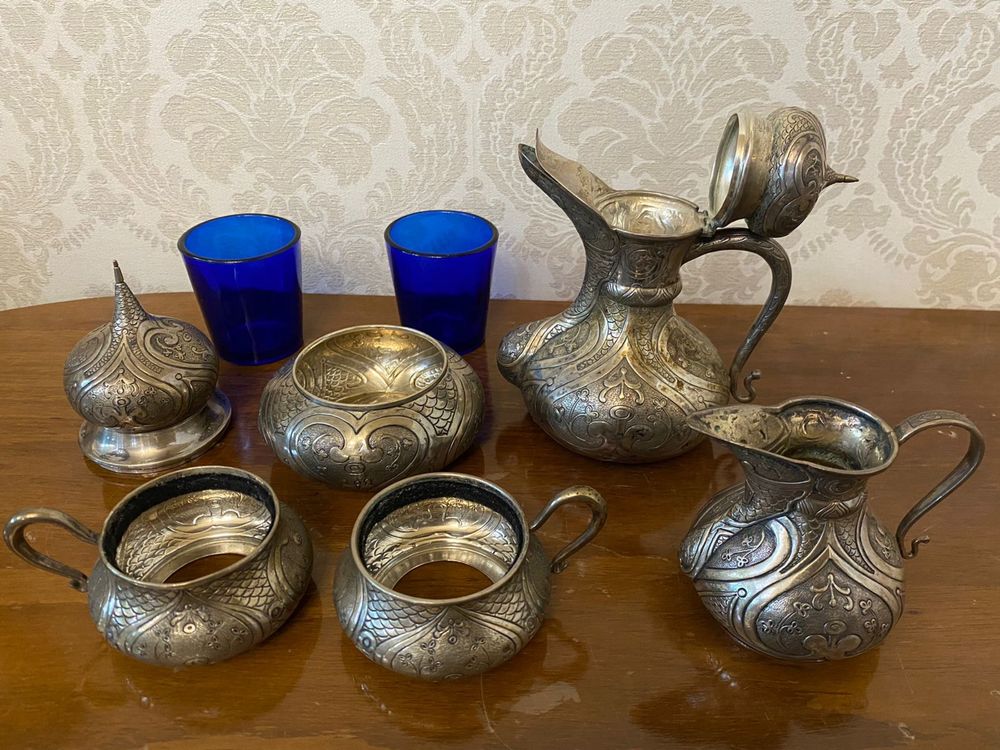 Кофейный сервиз на двоих из Серебра