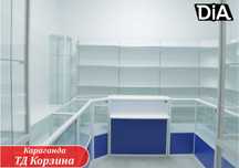 Прилавок витрина стеклянная из профиля, оборудование для магазина kavp