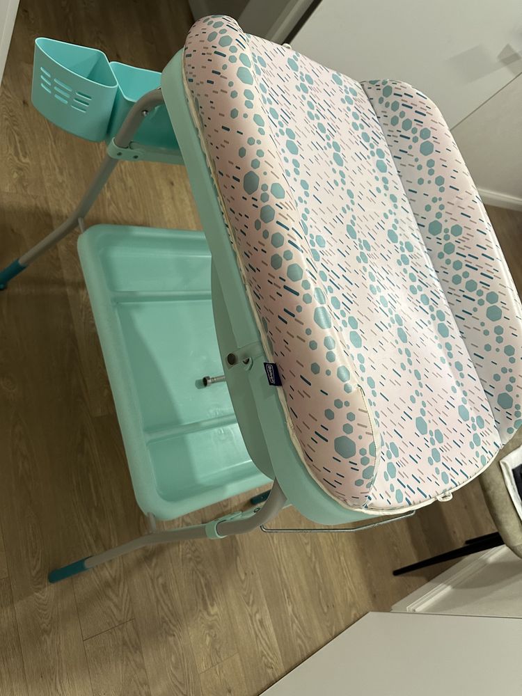 Столик для пеленания + ванночка Chicco голубой