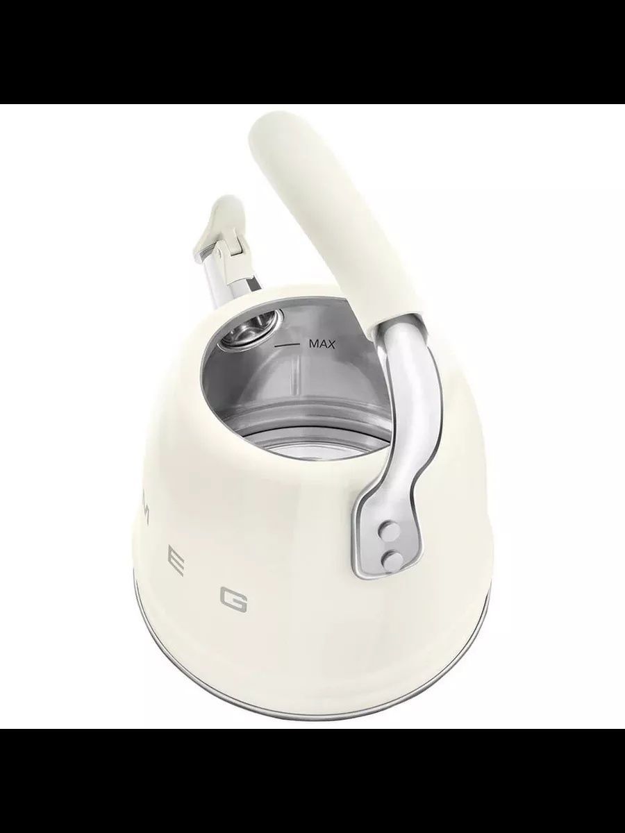 Чайник со свистком Smeg 2.3 л, цвет кремовый